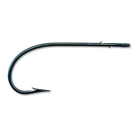 Mustad Classic Worm Hook, Size 30, Knife Edge Point, 2 Sliced Shank, Sproat Bend, Ringed Eye, Blue, 8PK 33637-BU-3/0-8